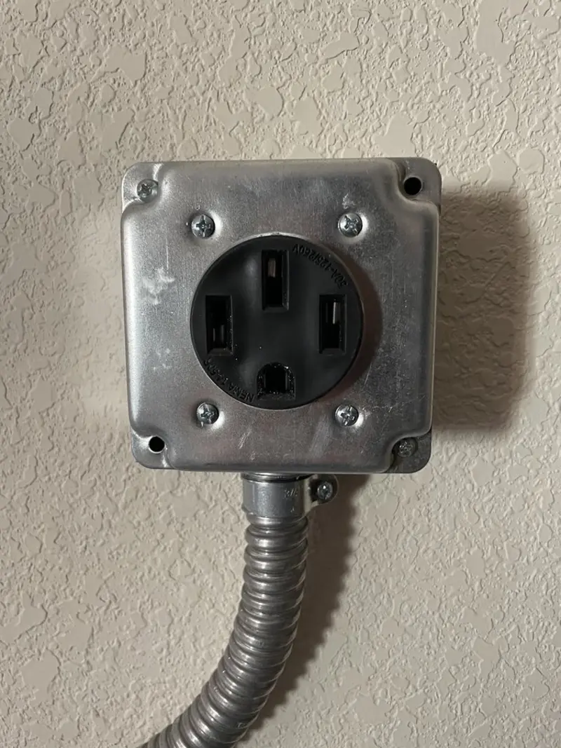 NEMA 14-50 outlet installed for Electrical Panel Upgrade in Carlyss
